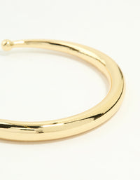 Gold Plated Open Wrist Cuff - link has visual effect only