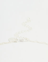 Silver Plated Letter L Heart Locket Necklace - link has visual effect only