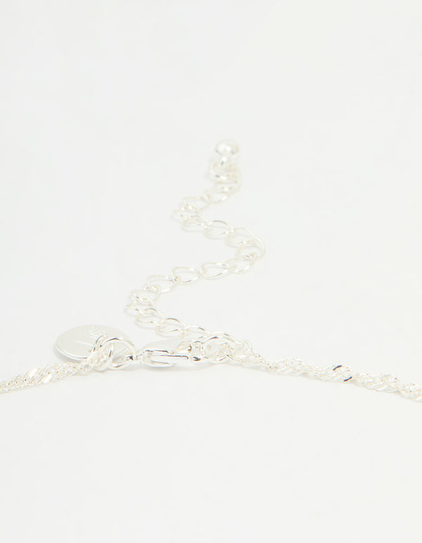 Silver Plated Letter A Heart Locket Necklace