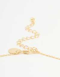 Gold Plated Bubble Letter T Necklace - link has visual effect only