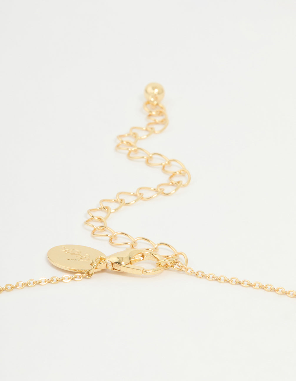 Gold Plated Cubic Zirconia Gemini Circle Necklace