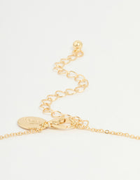 Gold Plated Cubic Zirconia Leo Circle Necklace - link has visual effect only