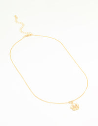 Gold Plated Genuine Shell Letter M Flower Petal Necklace - link has visual effect only