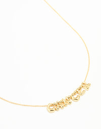 Gold Plated Bubble Cancer Pendant Necklace - link has visual effect only