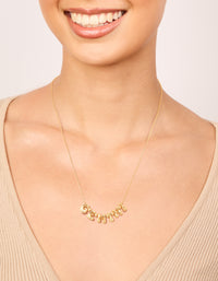Gold Plated Bubble Gemini Necklace - link has visual effect only