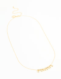 Gold Plated Bubble Gemini Necklace - link has visual effect only