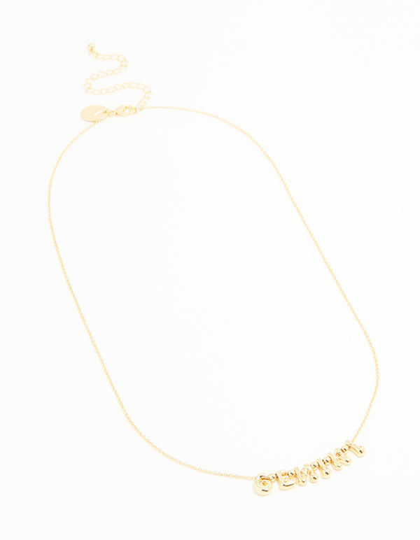 Gold Plated Bubble Gemini Necklace
