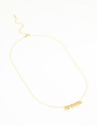 Gold Plated Bubble Libra Pendant Necklace - link has visual effect only