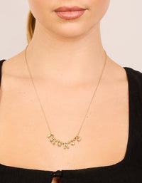 Gold Plated Bubble Taurus Necklace - link has visual effect only