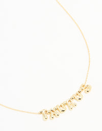 Gold Plated Bubble Taurus Necklace - link has visual effect only