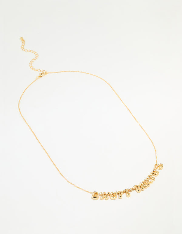 Gold Plated Bubble Sagittarius Necklace
