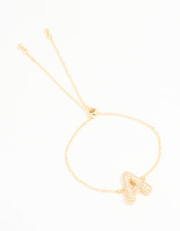 Gold Plated Cubic Zirconia Bubble A Pavé Toggle Bracelet - link has visual effect only