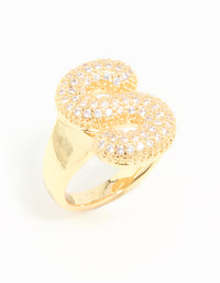 Gold Plated Cubic Zirconia Bubble S Pavé Ring - link has visual effect only