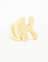 Gold Plated Bubble K Ring - link has visual effect only