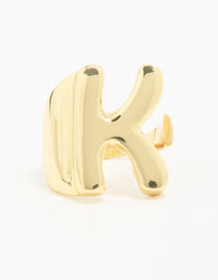 Gold Plated Bubble K Ring - link has visual effect only