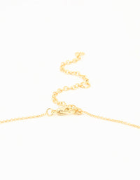 Gold Plated Brass Mini Bubble Letter M Pendant Necklace - link has visual effect only