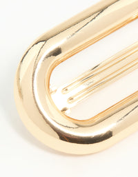 Gold Oval Hair Clip - link has visual effect only
