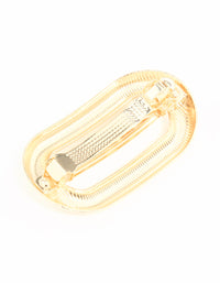 Gold Oval Hair Clip - link has visual effect only