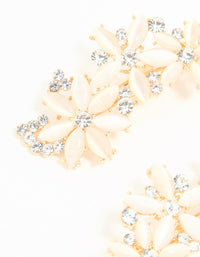 Gold Cat Eye Flower Hair Clips 2-Pack - link has visual effect only