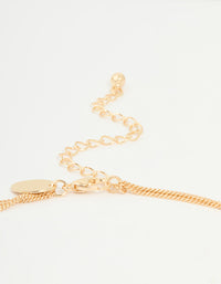 Gold Diamante Heart Layered Necklace - link has visual effect only