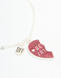 Kids Silver Heart BFF Bracelets 2-Pack - link has visual effect only