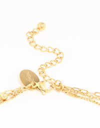 Waterproof Gold Plated Stainless Steel Ball & Chain Layered Necklace - link has visual effect only