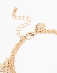 Gold Triple Layered Coin Anklet - link has visual effect only