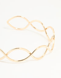 Gold Twisted Over Arm Cuff - link has visual effect only
