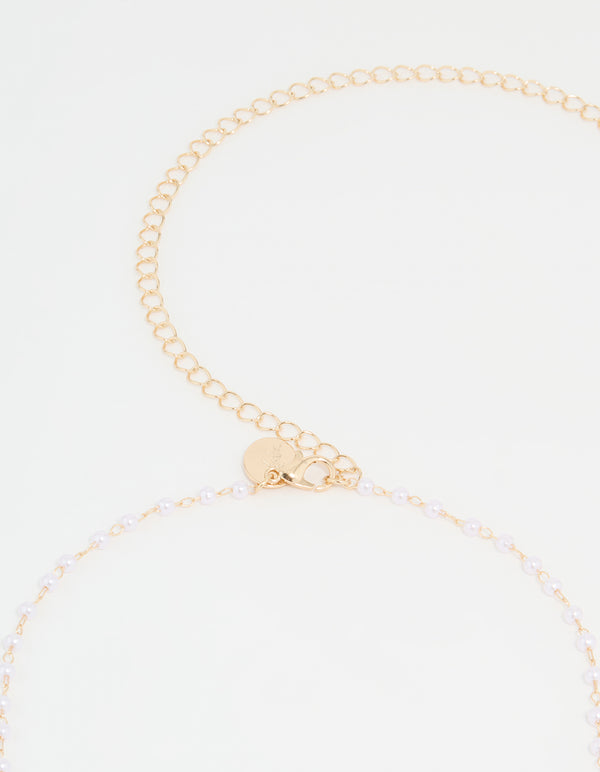 Gold Pearl Body Chain