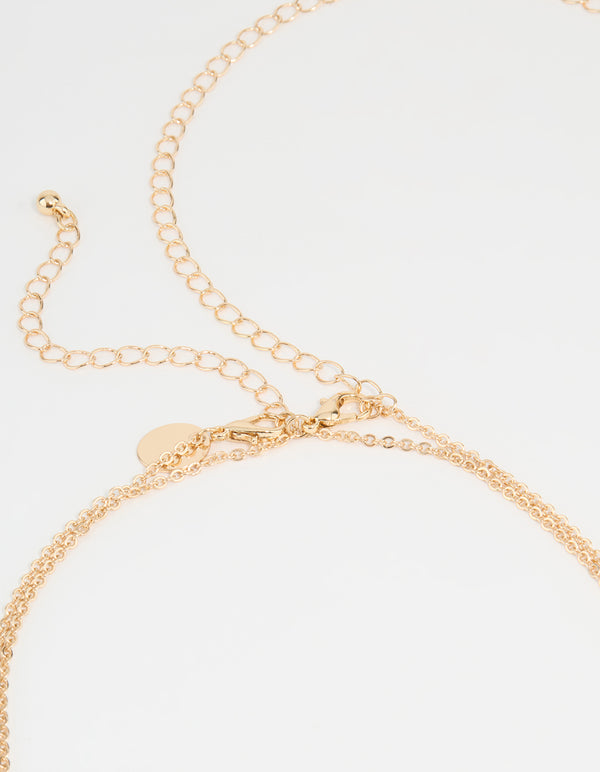 Gold Diamante Dainty Body Chain