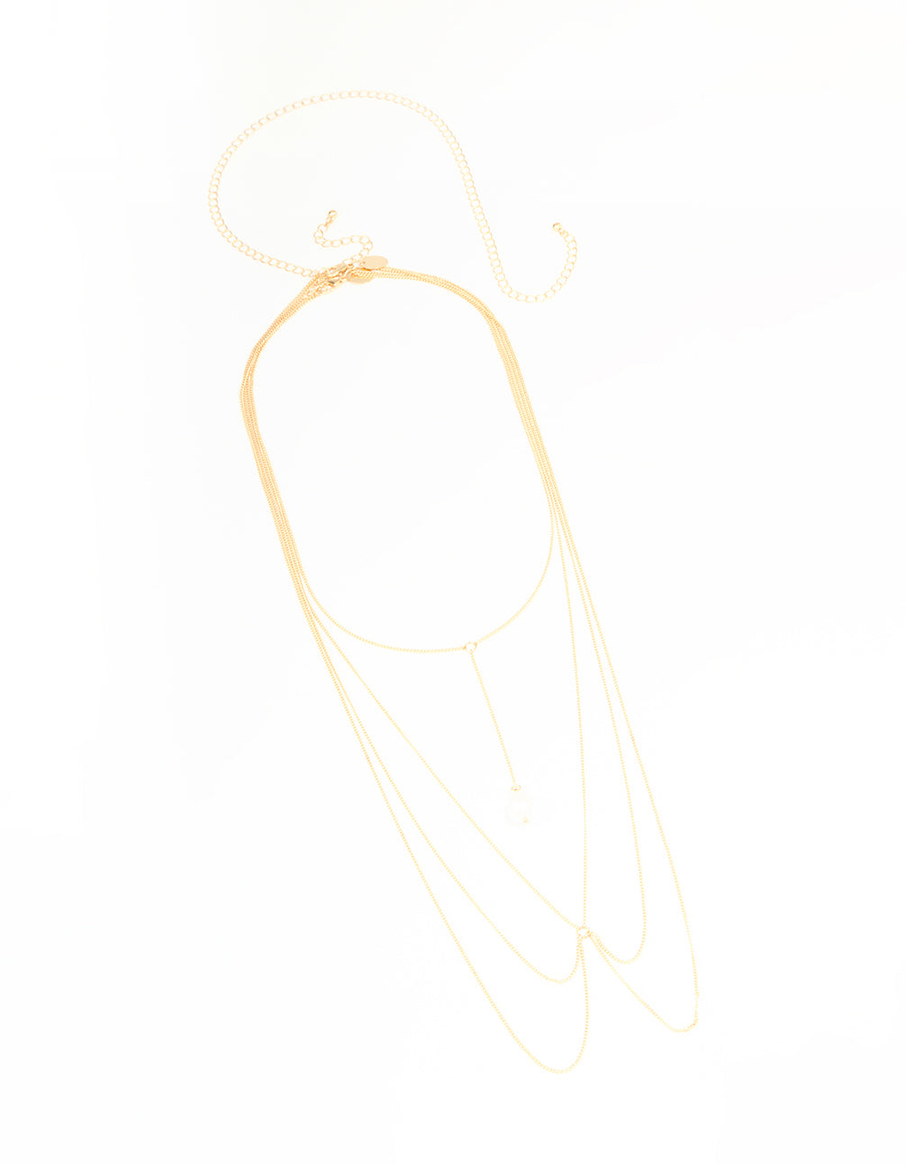 Gold Pearl Layered Body Chain