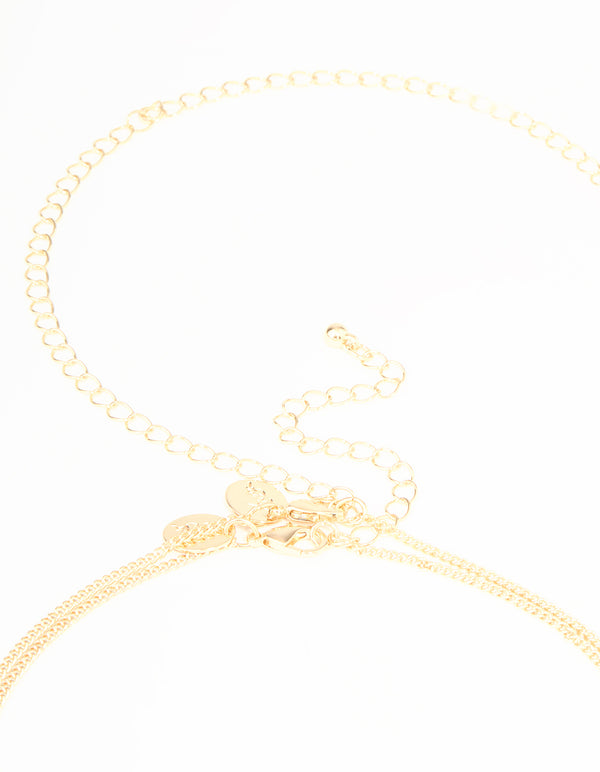 Gold Molten Circle Body Chain