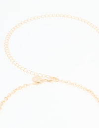 Genuine Shell & Gold Ribbed Shell Waist Chain - link has visual effect only