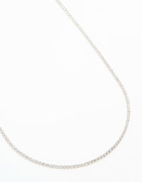 Silver Diamante Waist Chain - link has visual effect only