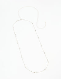 Silver Ball Fine Waist Chain - link has visual effect only