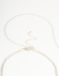 Silver Cubic Zirconia Body Chain - link has visual effect only