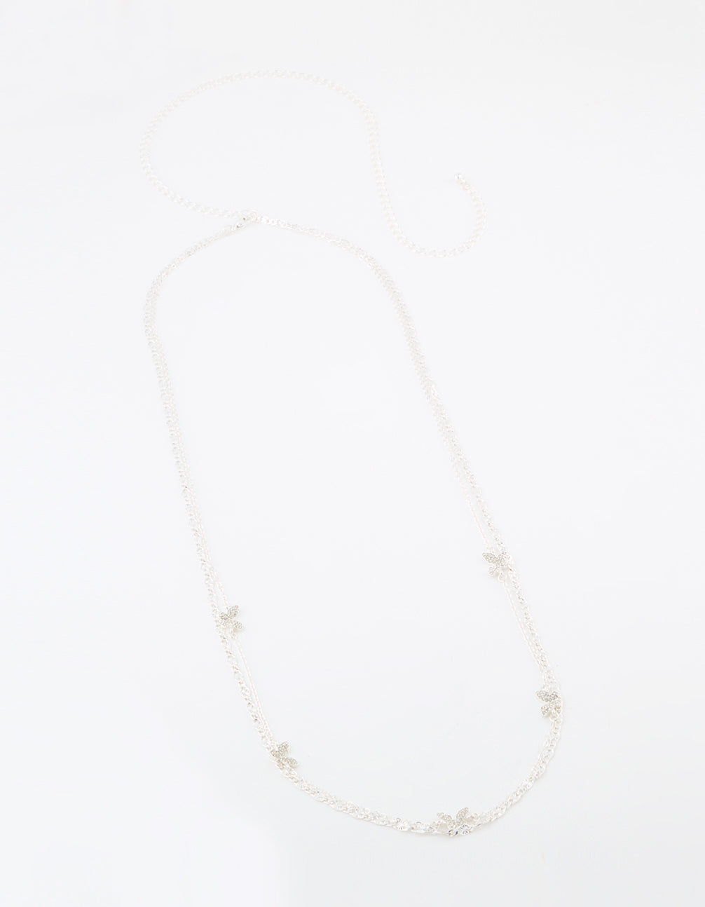 Silver Butterfly Layered Waist Chain