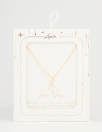 Rose Gold Plated Cubic Zirconia Letter C Necklace - link has visual effect only