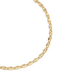 Gold Plated Chain & Mini Flower Charm Bracelets 2-Pack - link has visual effect only