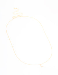 Rose Gold Plated Cubic Zirconia Letter L Necklace - link has visual effect only