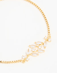 Gold Plated Cubic Zirconia Vine Toggle Bracelet - link has visual effect only