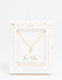 Gold Plated Cubic Zirconia Letter K Necklace - link has visual effect only