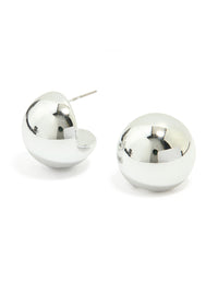 Silver Bubble Ball Hoop Earrings - link has visual effect only