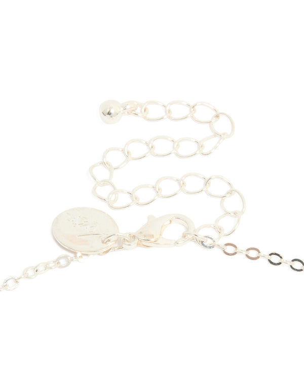 Silver Diamante Celestial Charm Necklace