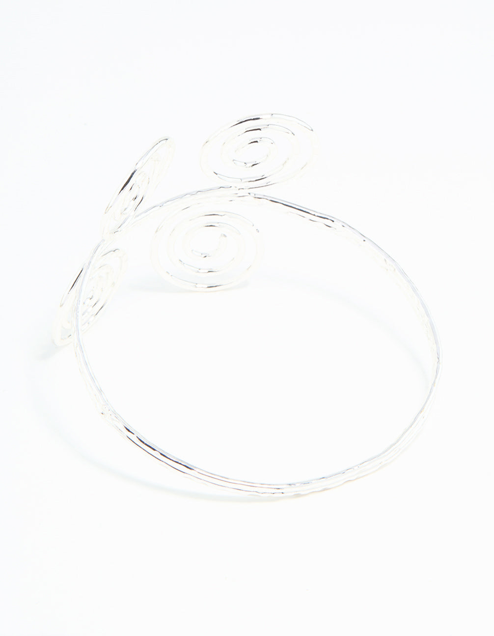 Silver Double Swirl Arm Cuff