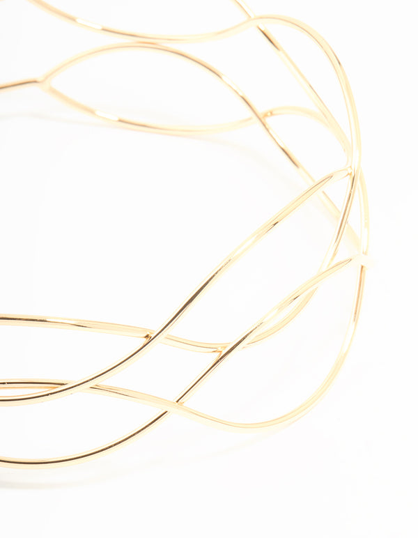 Gold Twisted Arm Cuff