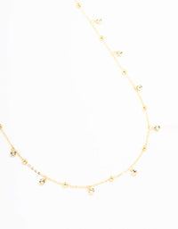 Gold Diamante & Ball Waist Chain - link has visual effect only
