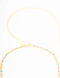 Gold Rainbow Ball Waist Chain - link has visual effect only