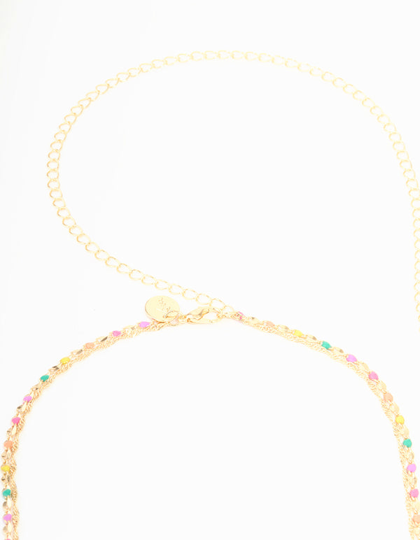 Gold Rainbow Ball Waist Chain