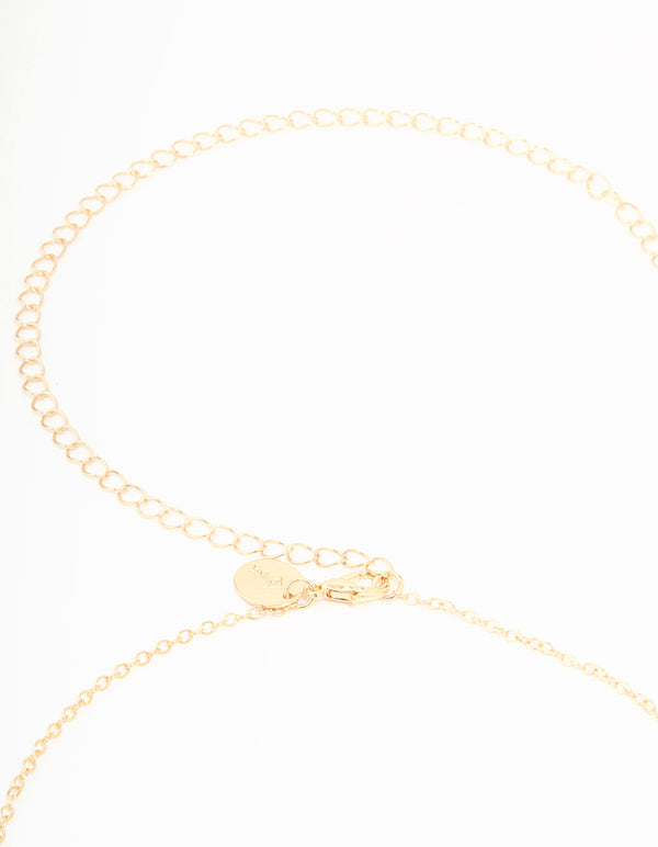 Gold Diamante & Ball Waist Chain